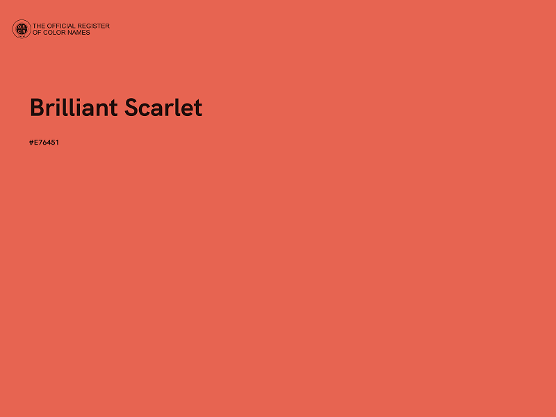 #E76451 - Brilliant Scarlet color image