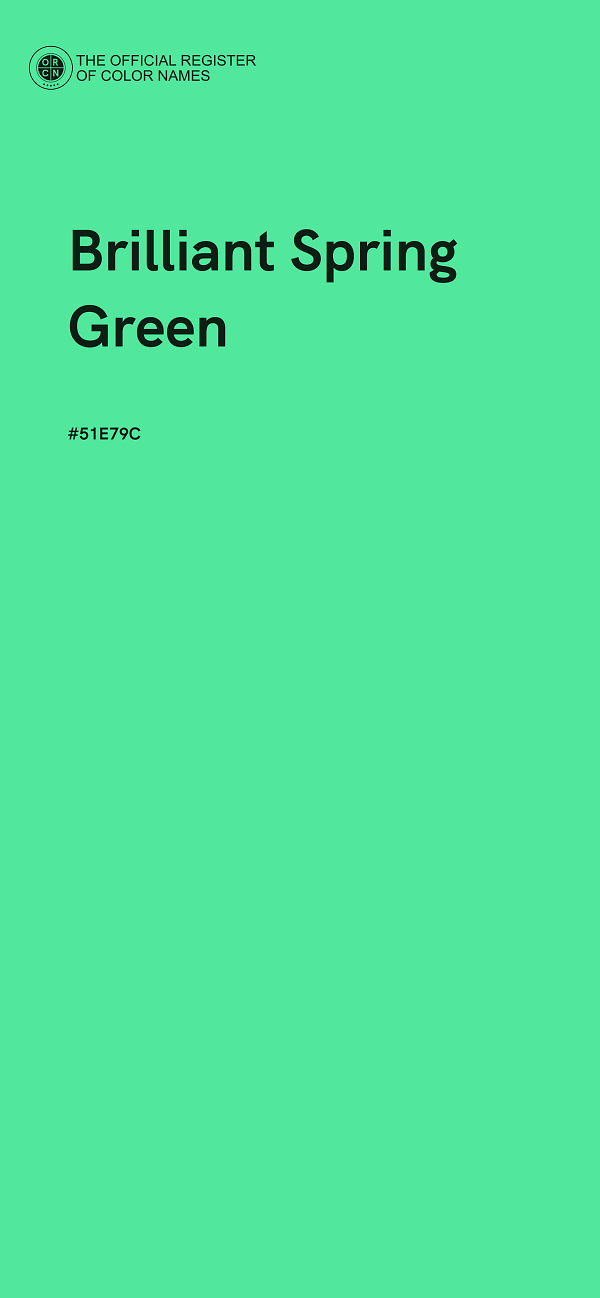 #51E79C - Brilliant Spring Green color image
