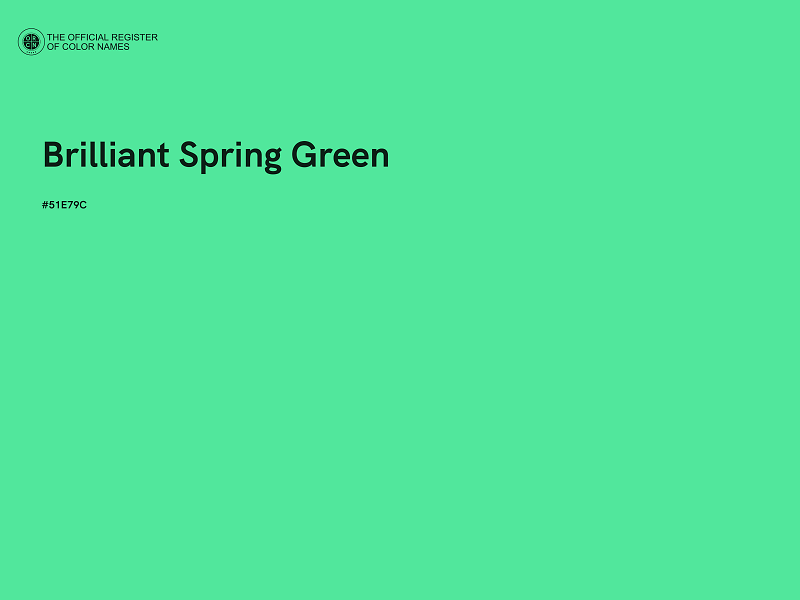 #51E79C - Brilliant Spring Green color image