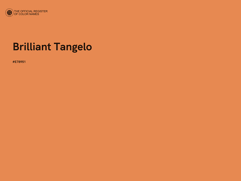 #E78951 - Brilliant Tangelo color image