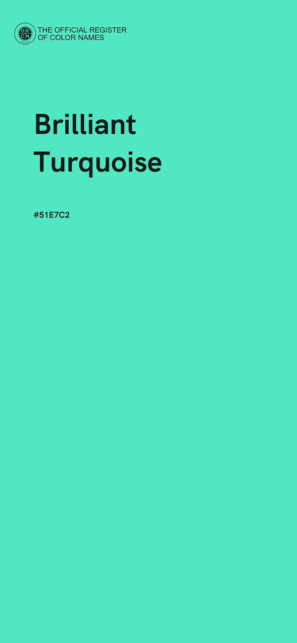 #51E7C2 - Brilliant Turquoise color image