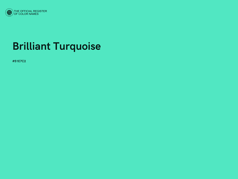 #51E7C2 - Brilliant Turquoise color image