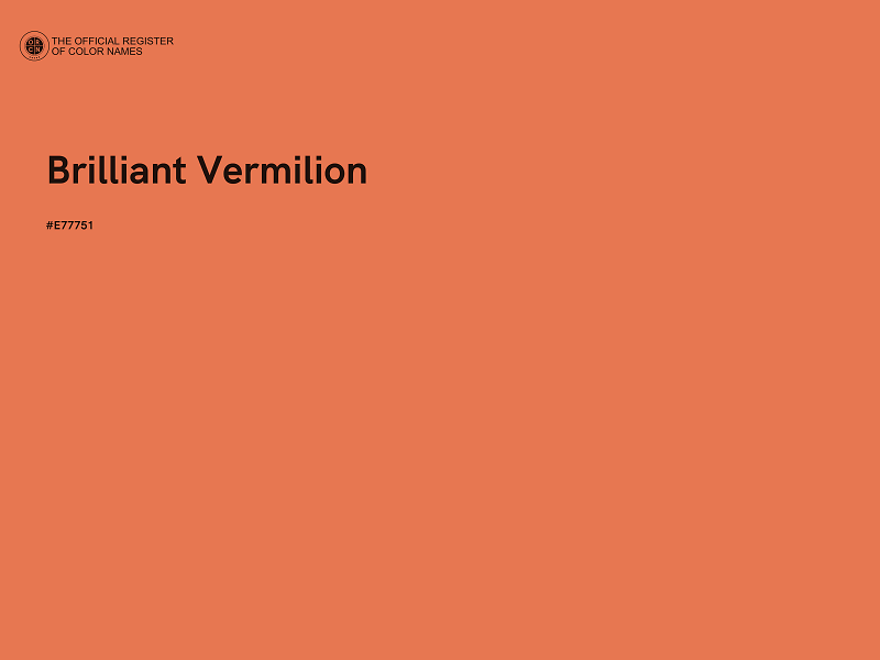 #E77751 - Brilliant Vermilion color image