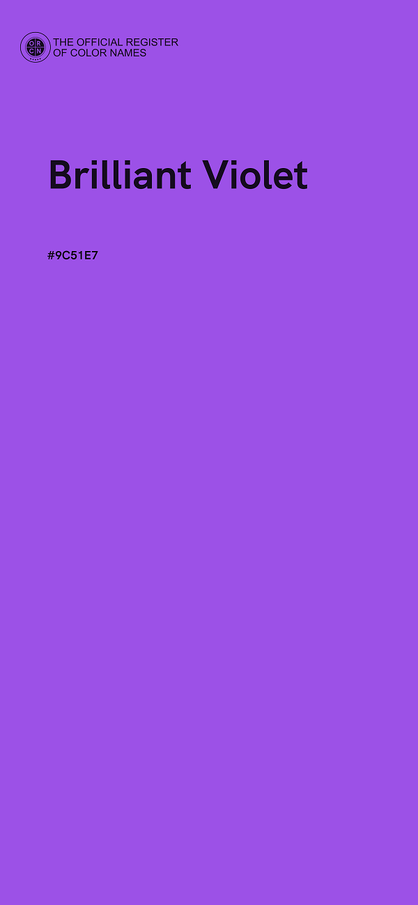 #9C51E7 - Brilliant Violet color image
