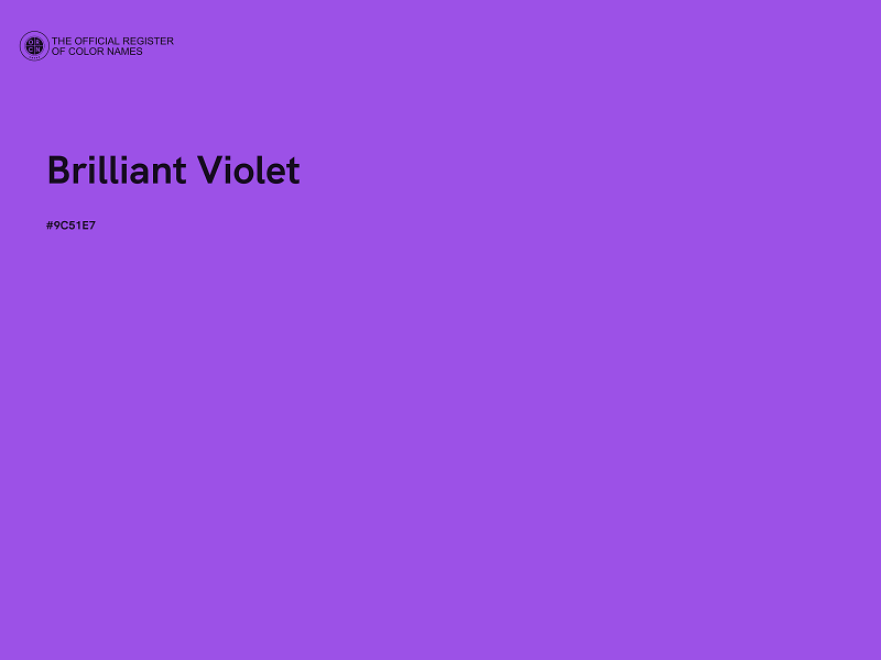 #9C51E7 - Brilliant Violet color image