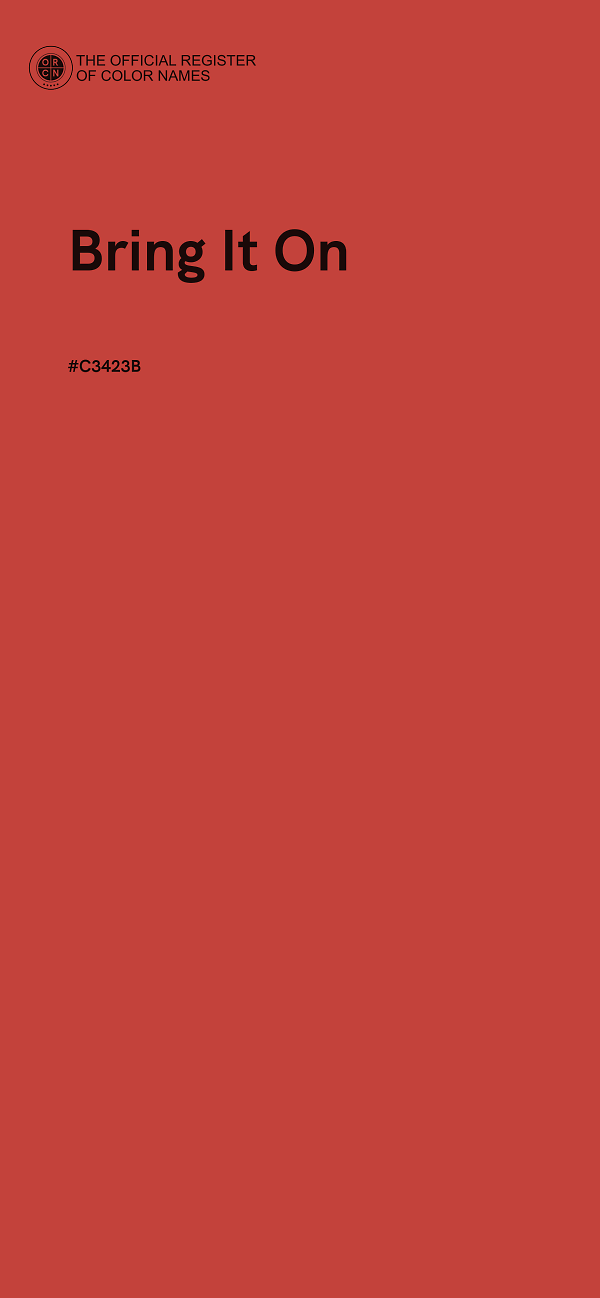 #C3423B - Bring It On color image