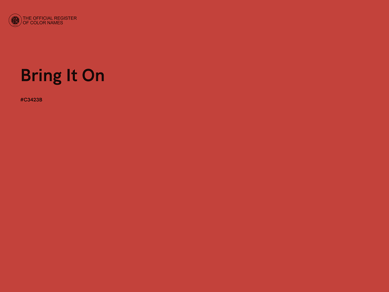 #C3423B - Bring It On color image