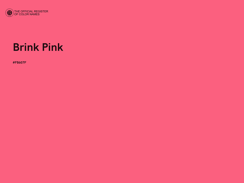 #FB607F - Brink Pink color image