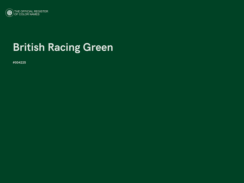 #004225 - British Racing Green color image