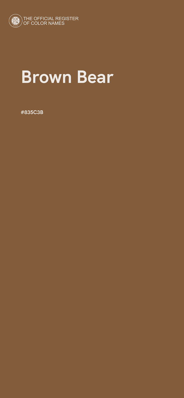 #835C3B - Brown Bear color image