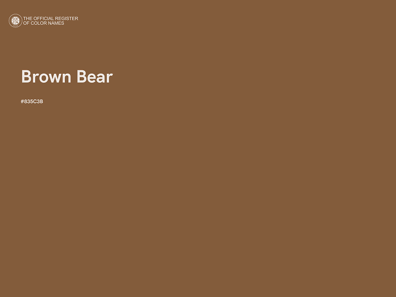 #835C3B - Brown Bear color image