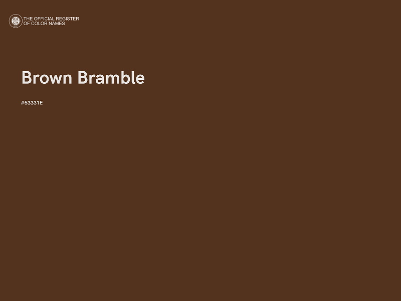 #53331E - Brown Bramble color image