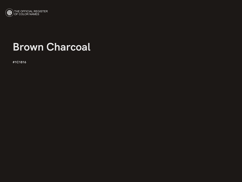 #1C1816 - Brown Charcoal color image