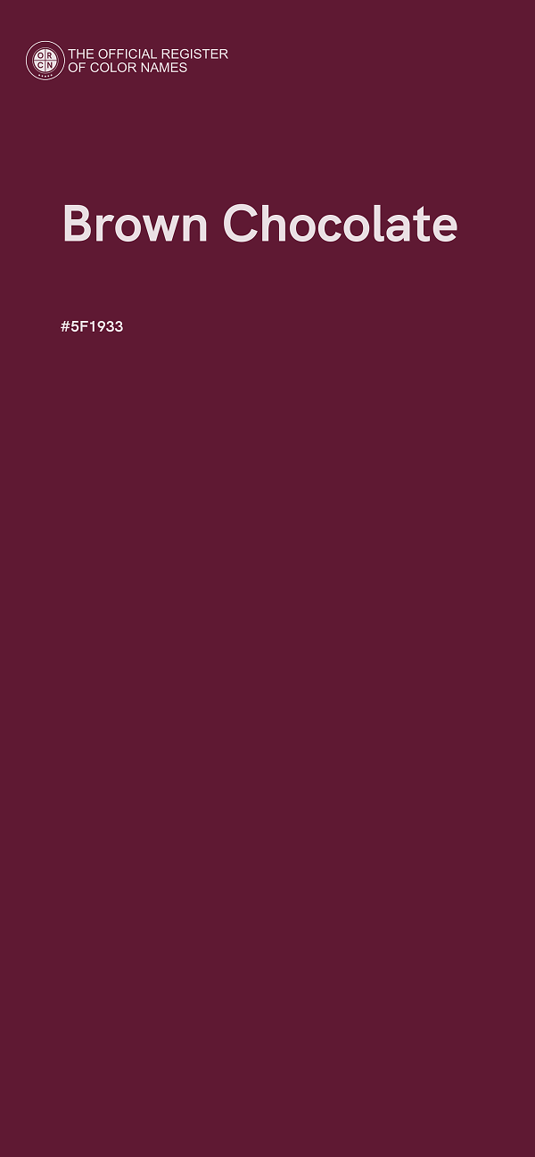 #5F1933 - Brown Chocolate color image