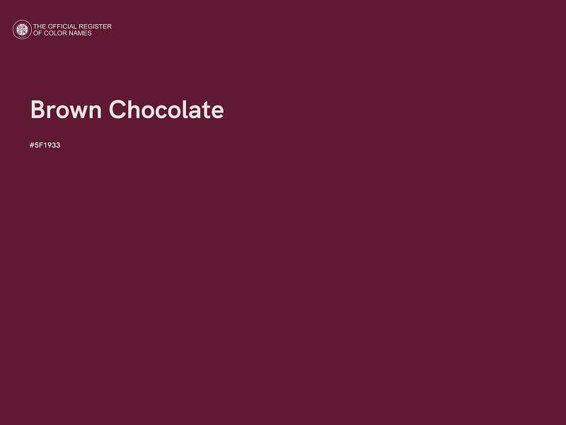 #5F1933 - Brown Chocolate color image