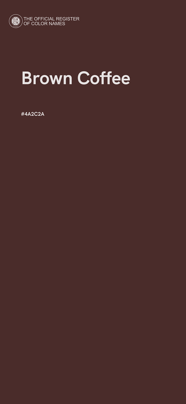 #4A2C2A - Brown Coffee color image