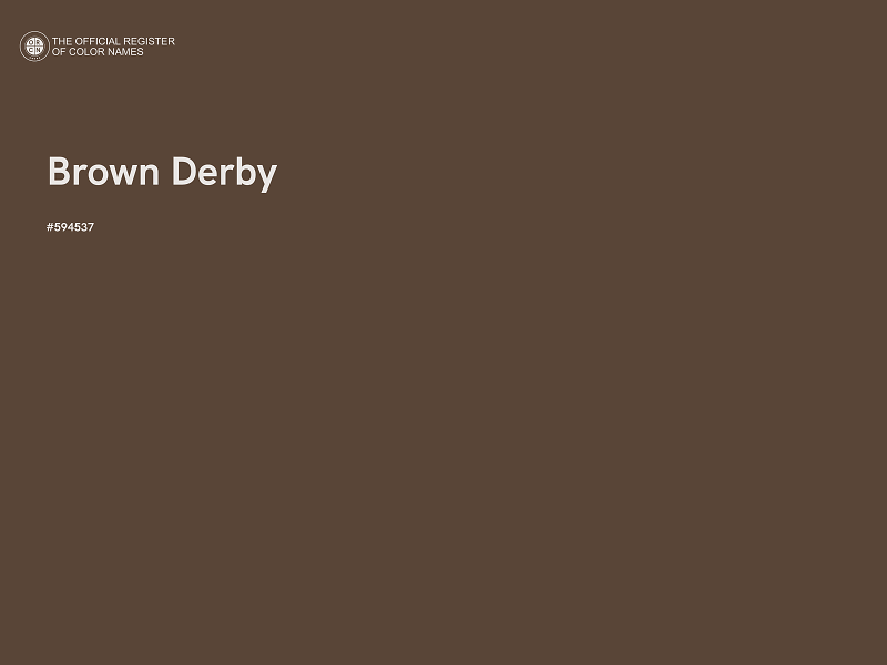 #594537 - Brown Derby color image