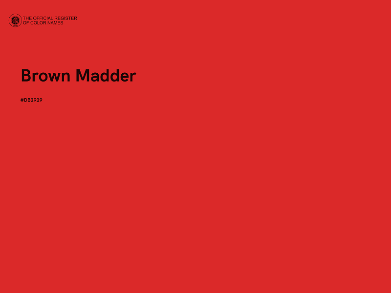 #DB2929 - Brown Madder color image