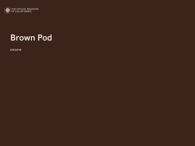 #3C241B - Brown Pod color image