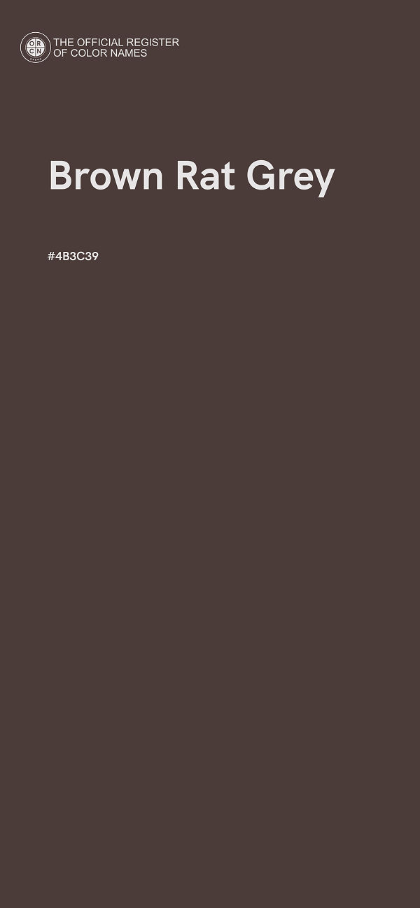 #4B3C39 - Brown Rat Grey color image