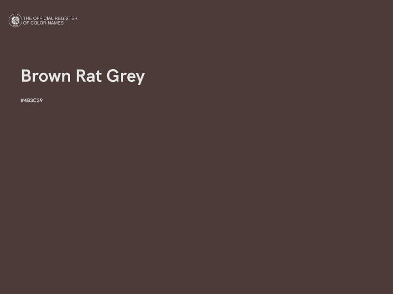#4B3C39 - Brown Rat Grey color image