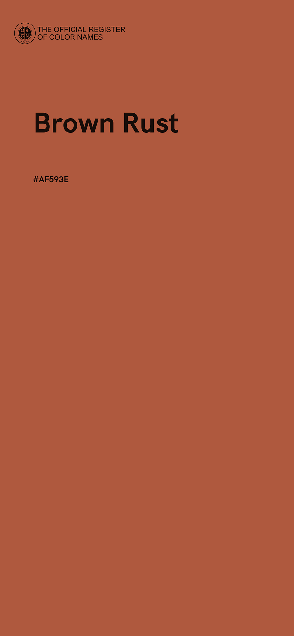 #AF593E - Brown Rust color image