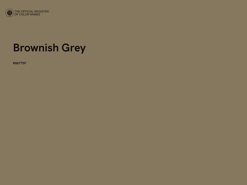 #86775F - Brownish Grey color image