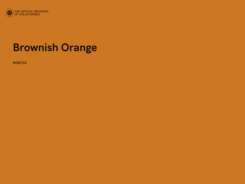 #CB7723 - Brownish Orange color image