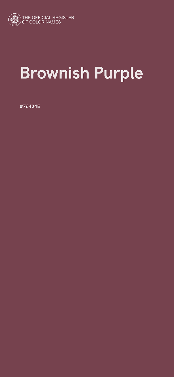 #76424E - Brownish Purple color image