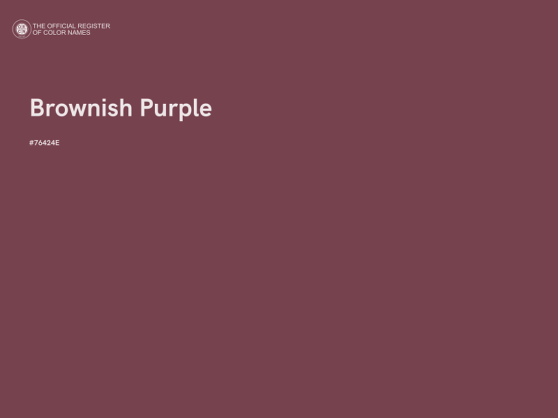 #76424E - Brownish Purple color image