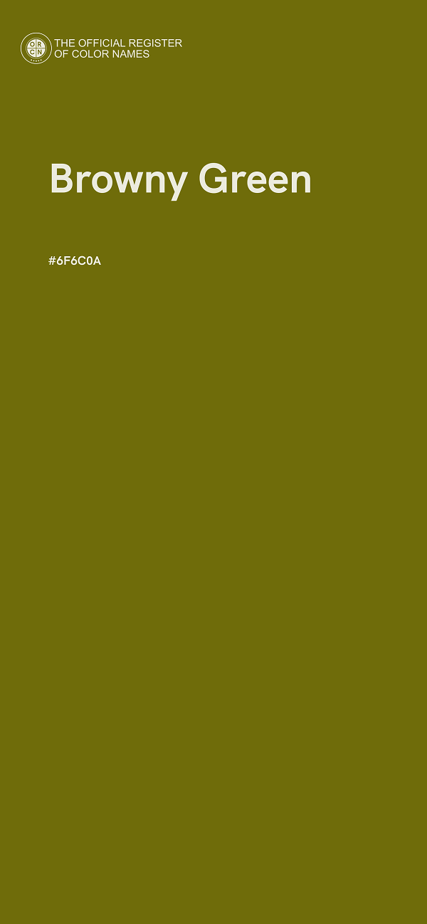 #6F6C0A - Browny Green color image