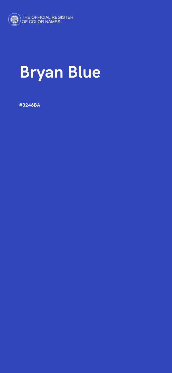 #3246BA - Bryan Blue color image