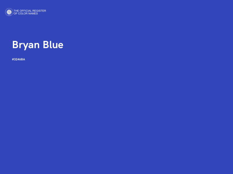 #3246BA - Bryan Blue color image