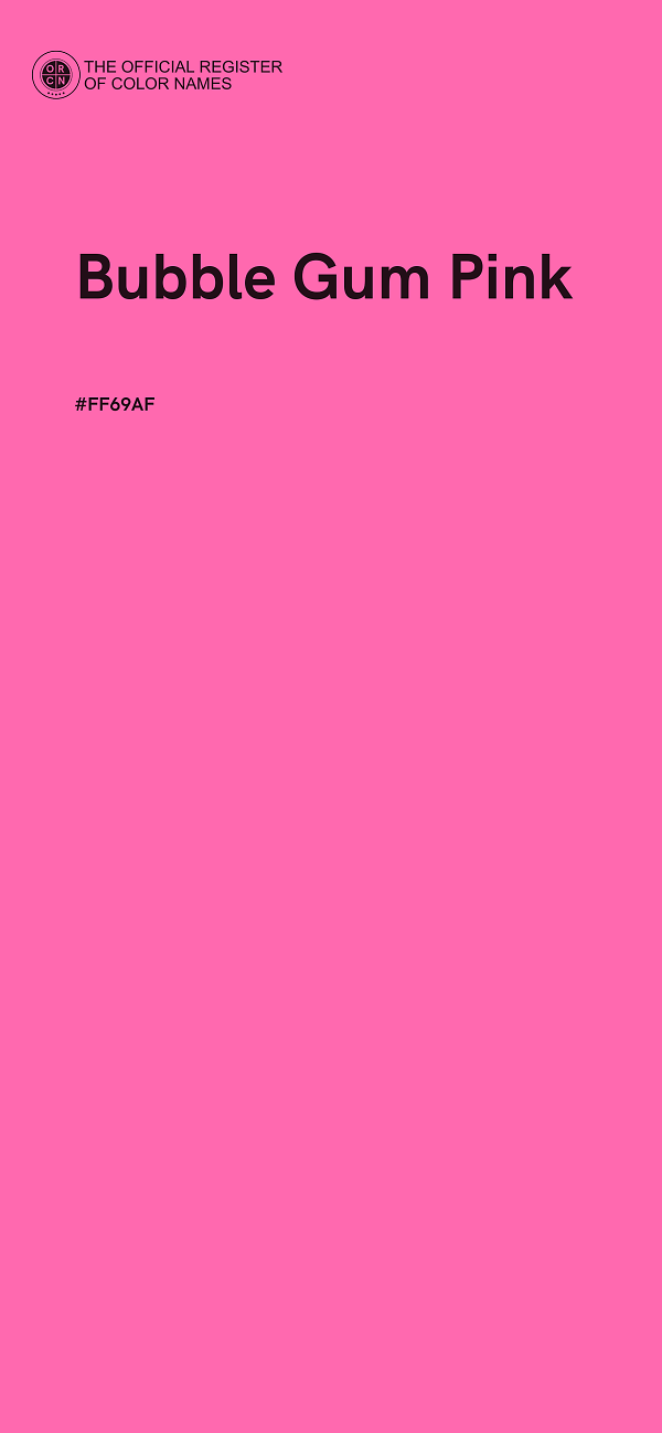 #FF69AF - Bubble Gum Pink color image