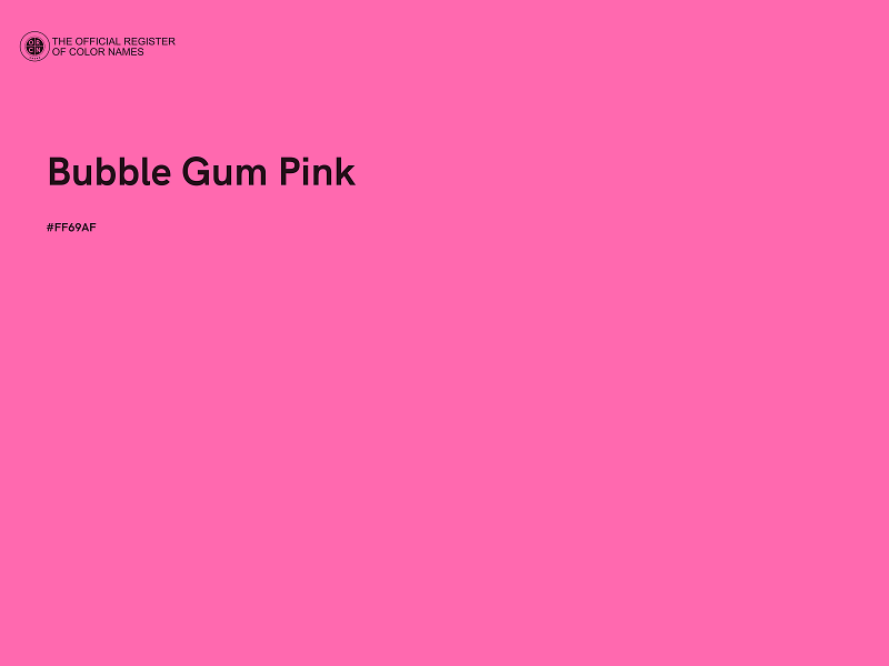 #FF69AF - Bubble Gum Pink color image