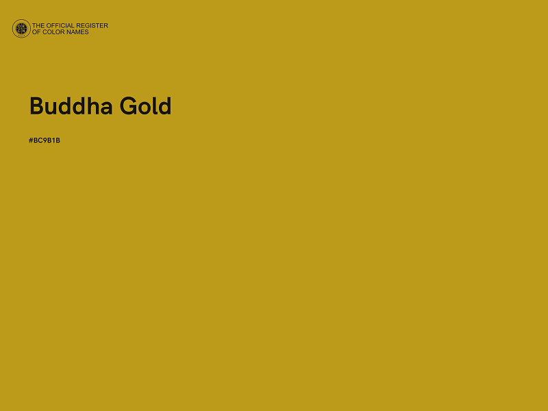 #BC9B1B - Buddha Gold color image