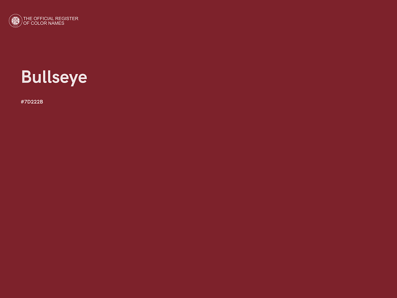 #7D222B - Bullseye color image