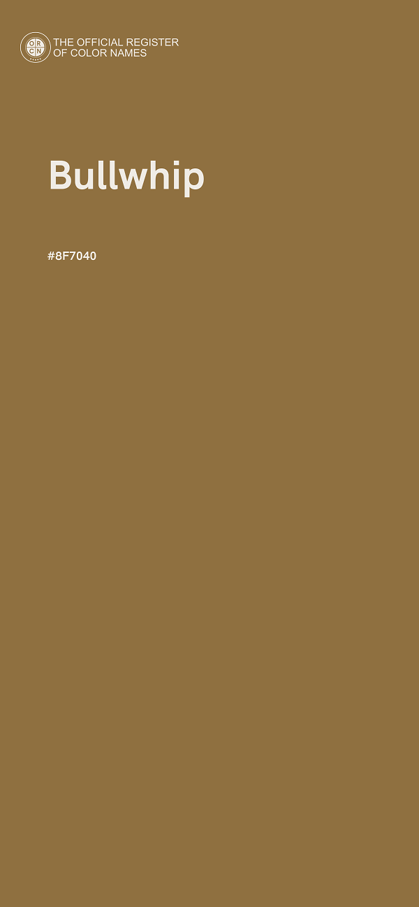 #8F7040 - Bullwhip color image