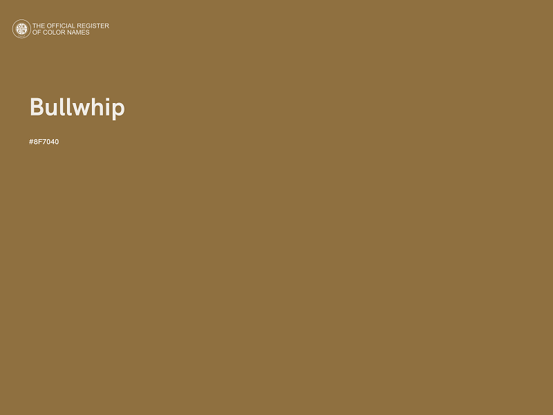 #8F7040 - Bullwhip color image