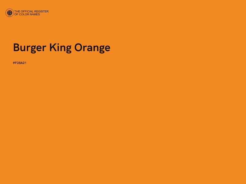 #F28A21 - Burger King Orange color image
