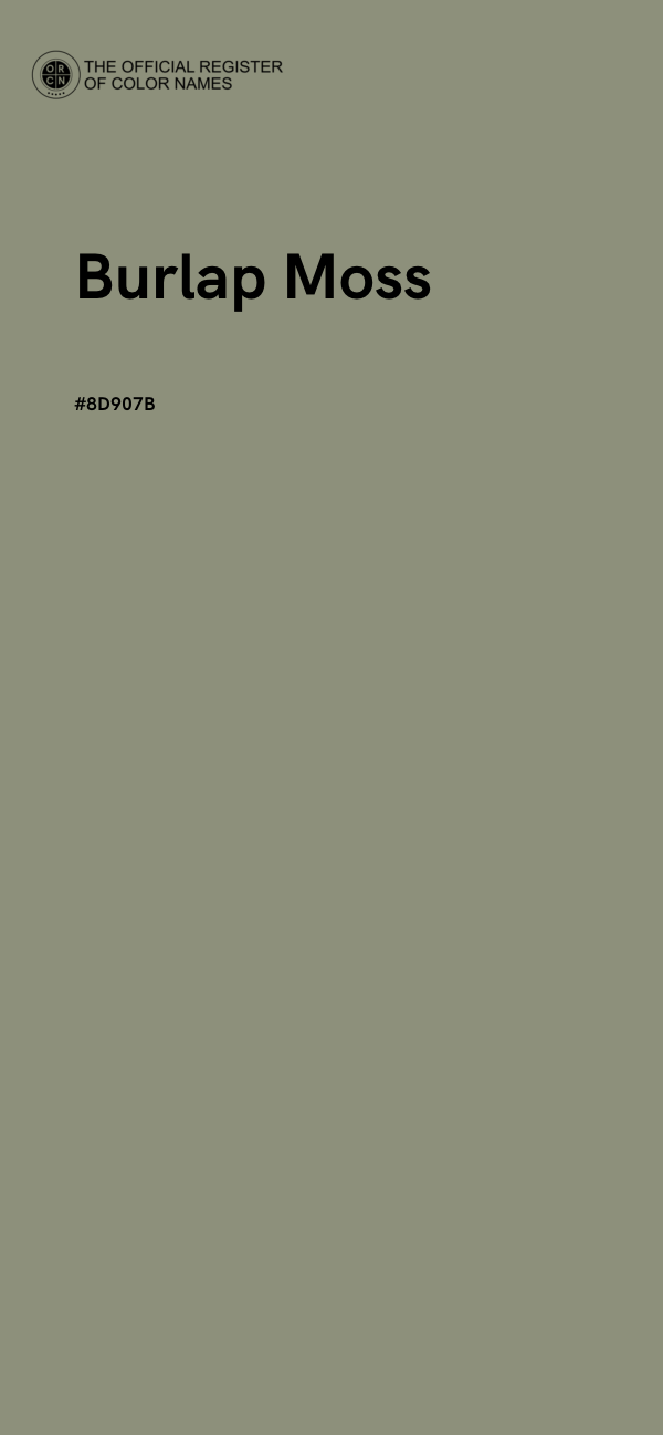 #8D907B - Burlap Moss color image