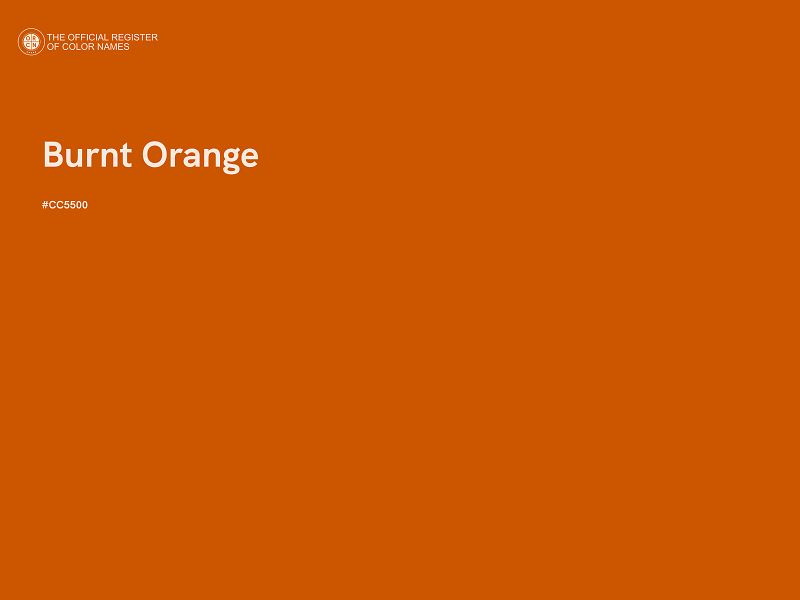 #CC5500 - Burnt Orange color image