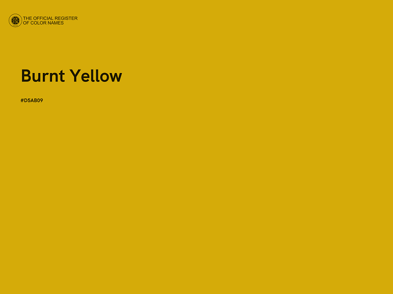 #D5AB09 - Burnt Yellow color image