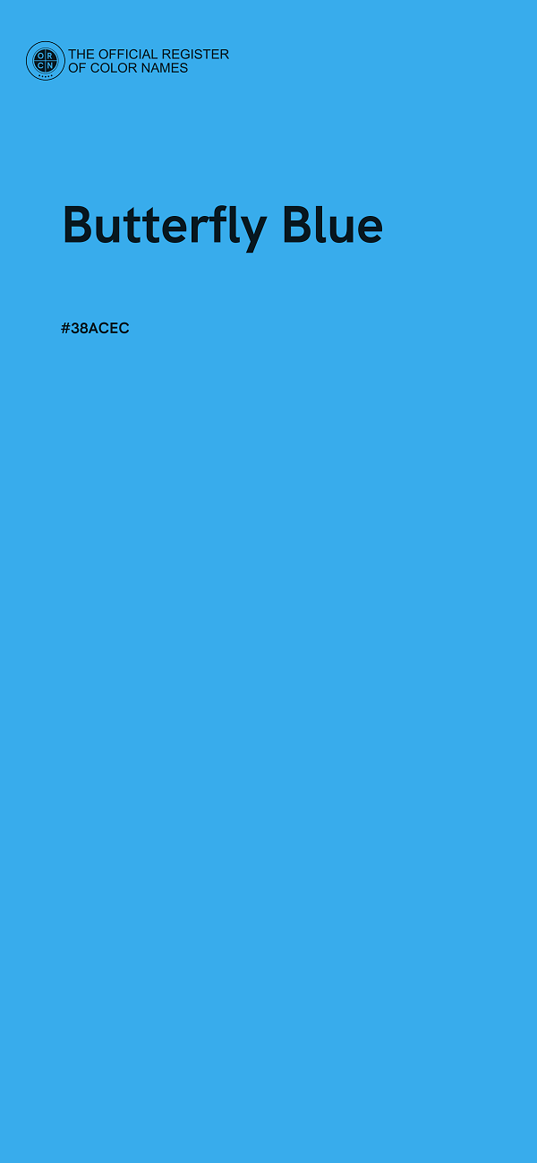 #38ACEC - Butterfly Blue color image