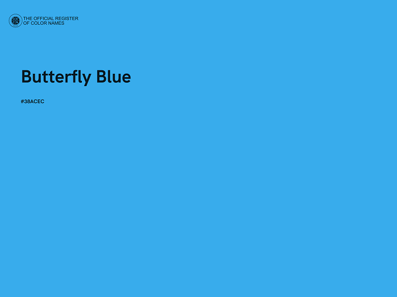 #38ACEC - Butterfly Blue color image