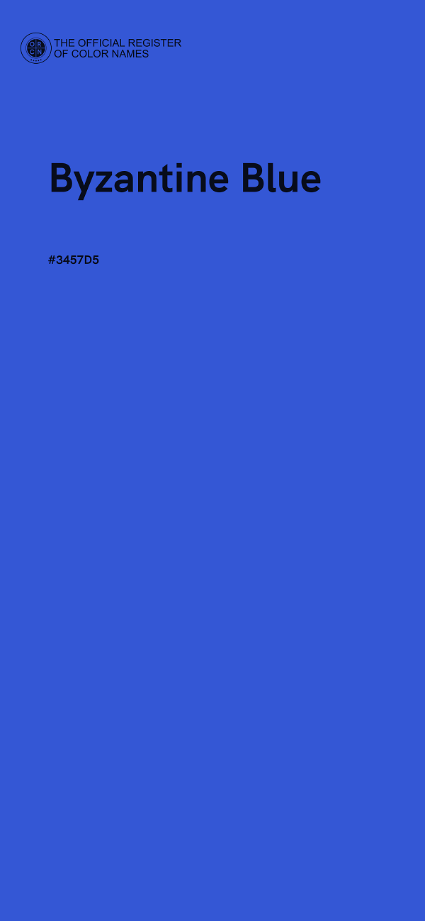 #3457D5 - Byzantine Blue color image