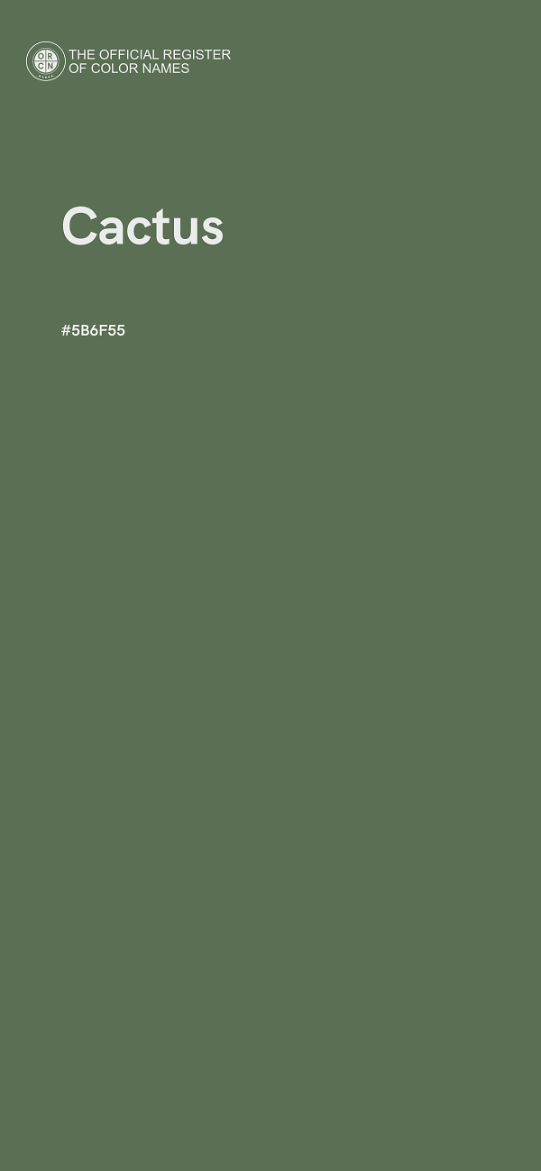 #5B6F55 - Cactus color image