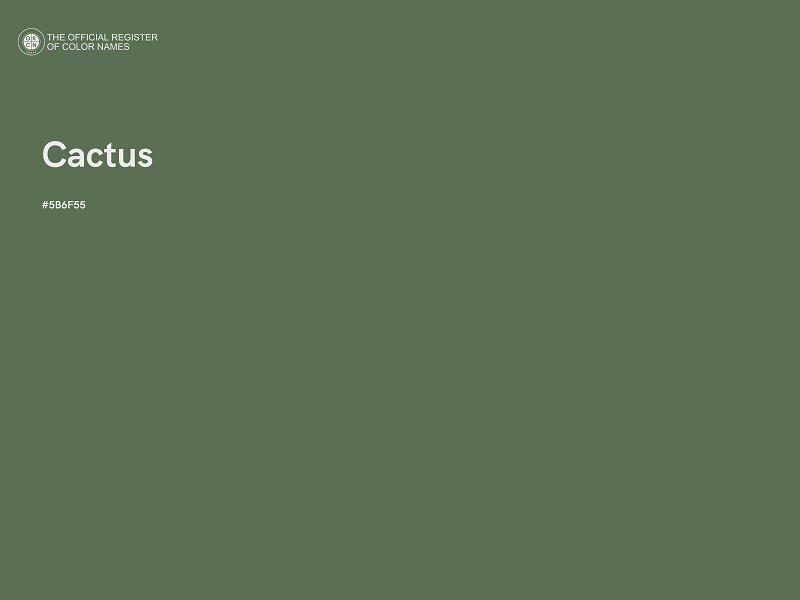 #5B6F55 - Cactus color image