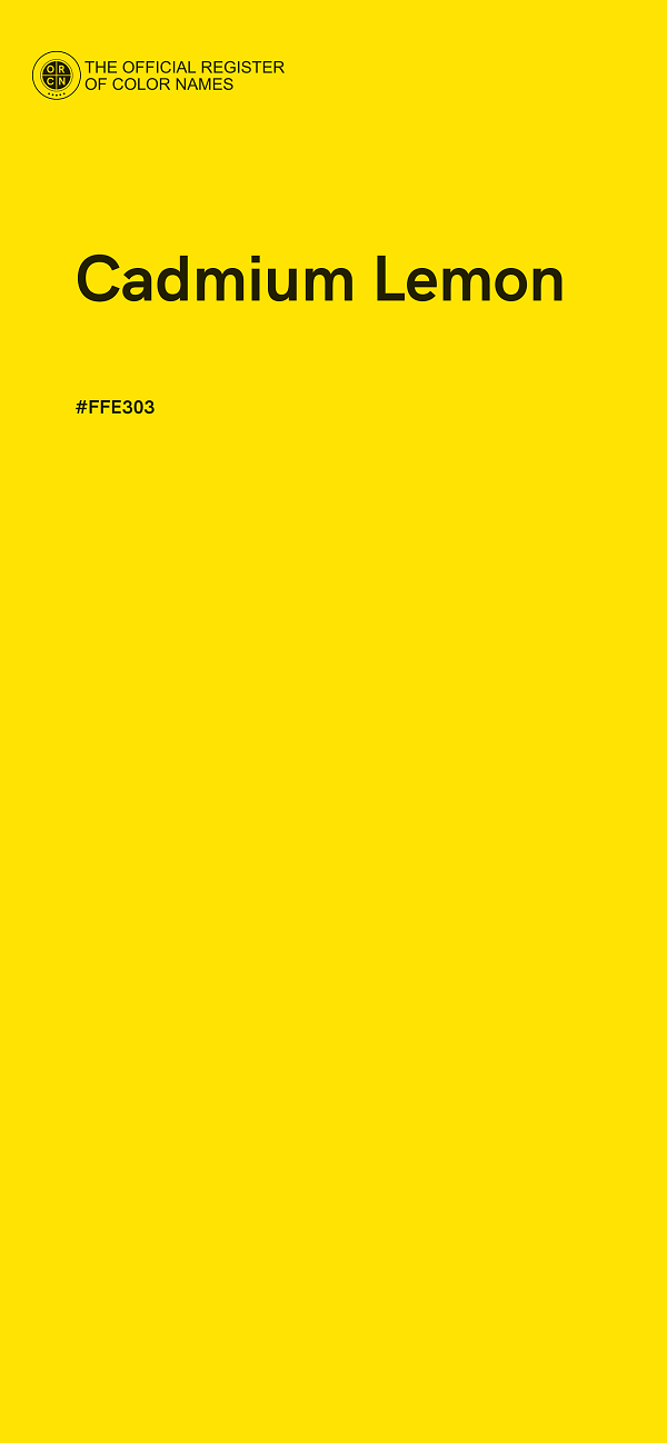#FFE303 - Cadmium Lemon color image