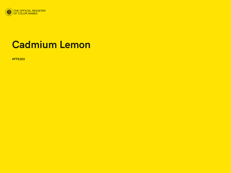 #FFE303 - Cadmium Lemon color image